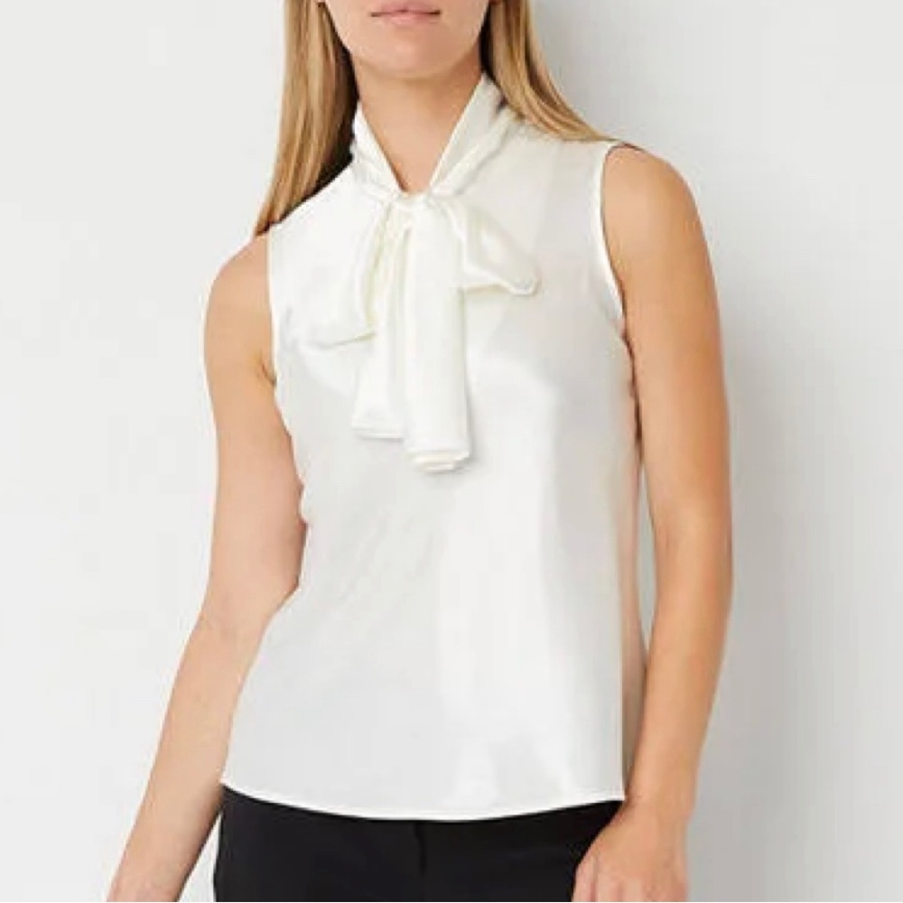 AMERICAN APPAREL SLEEVELESS BLOUSE NECK TIE